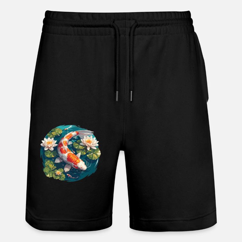 Kois Koi Karpfen - Stanley/Stella Unisex Bio Joggingshorts Trainer  - Schwarz