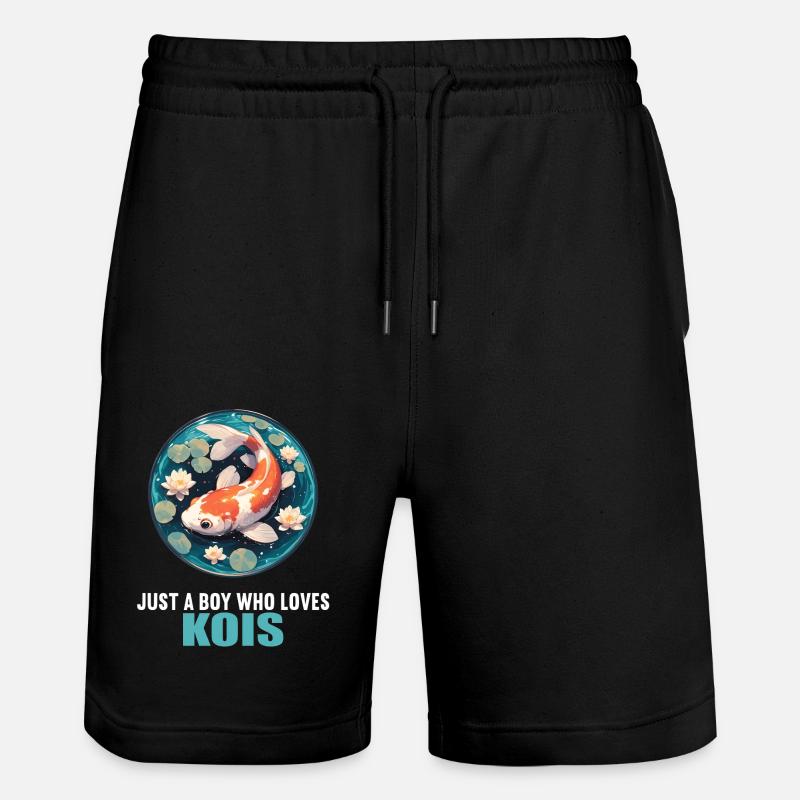 Koi Koi Carp - Stanley/Stella Trainer Unisex Organic Jogging Shorts - black