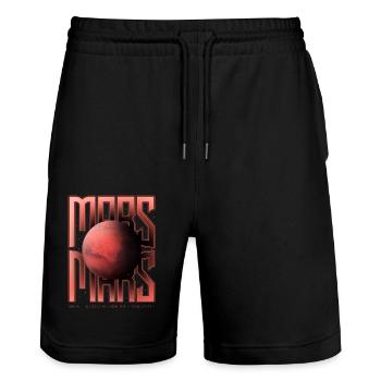 Mars Outer Space Planet Of The Solar System - Stanley/Stella Trainer Unisex Organic Jogging Shorts - black - Front - Nik (191cm) & Marisol (170cm)
