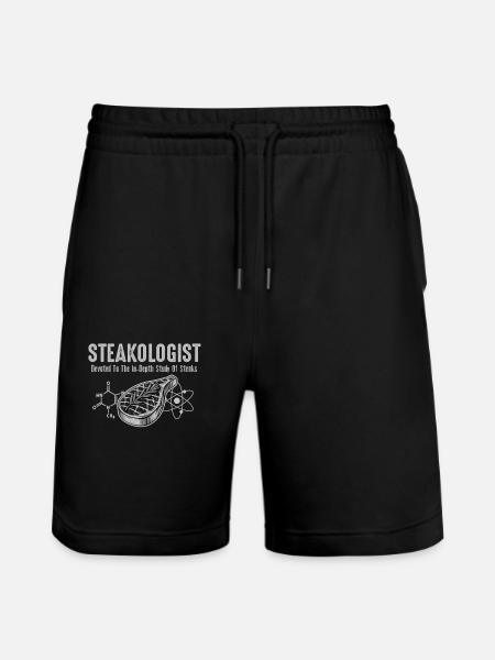 Steakolog undersøgelse af Meat Steaks sjov for kvinder - Stanley/Stella Trainer økologiske unisex joggingshorts - sort