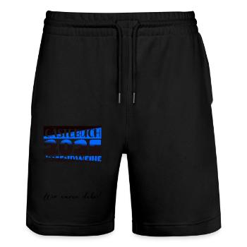 Jugendweihe 2025 Guestbook Gift Girls Boys - Stanley/Stella Trainer Unisex Organic Jogging Shorts - black - Front - Nik (191cm) & Marisol (170cm)