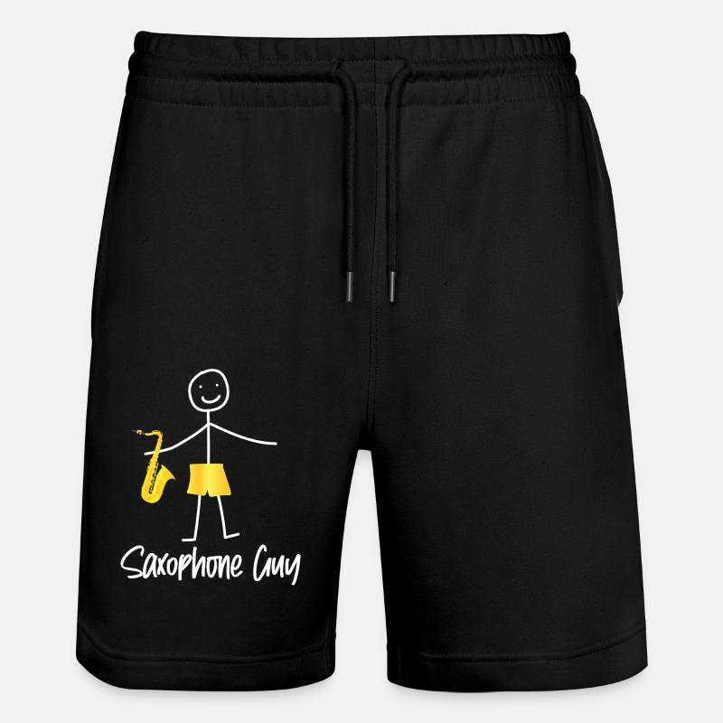 Saxophone Saxophone Guy - Stanley/Stella Trainer Unisex Organic Jogging Shorts - black