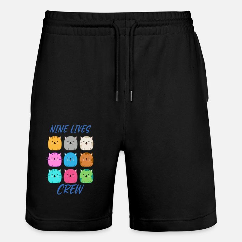 Neuf vies de chat d’équipage - Short de jogging bio TRAINER Stanley/Stella unisexe - noir