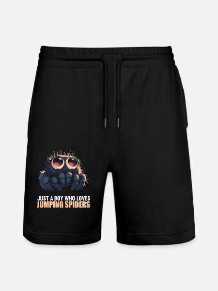 Jumping Spider Springspinnen Springspinne - Stanley/Stella Trainer Unisex Organic Jogging Shorts - black