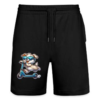 Kick Scooters E-Scooters E-Scooters - Stanley/Stella Trainer Unisex Organic Jogging Shorts - black - Front - Nik (191cm) & Marisol (170cm)
