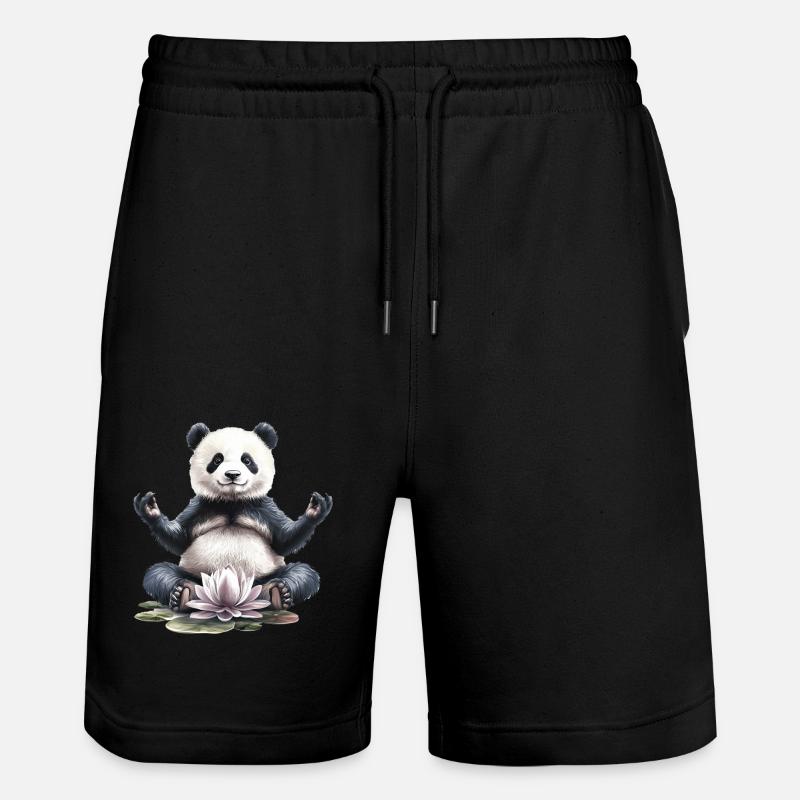 Panda - Stanley/Stella Unisex Bio Joggingshorts Trainer  - Schwarz
