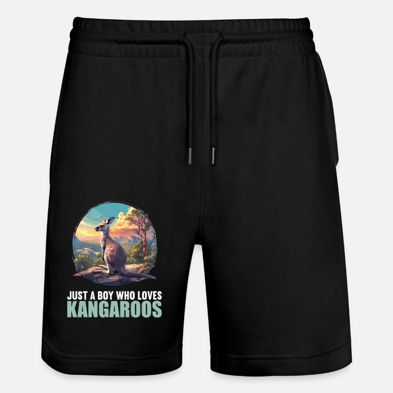 Kangaroos Kangaroo - Stanley/Stella Trainer Unisex Organic Jogging Shorts - black