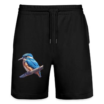 Martin-pêcheur Martin-pêcheur - Short de jogging bio TRAINER Stanley/Stella unisexe - noir - Devant - Nik (191cm) & Marisol (170cm)