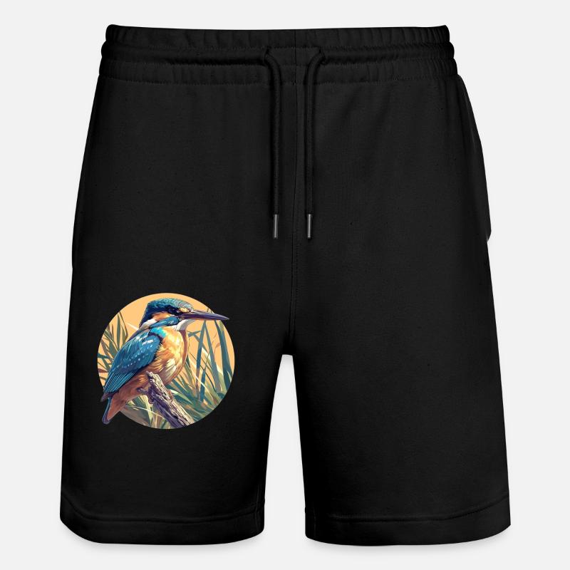 Eisvögel Eisvogel - Stanley/Stella Unisex Bio Joggingshorts Trainer  - Schwarz