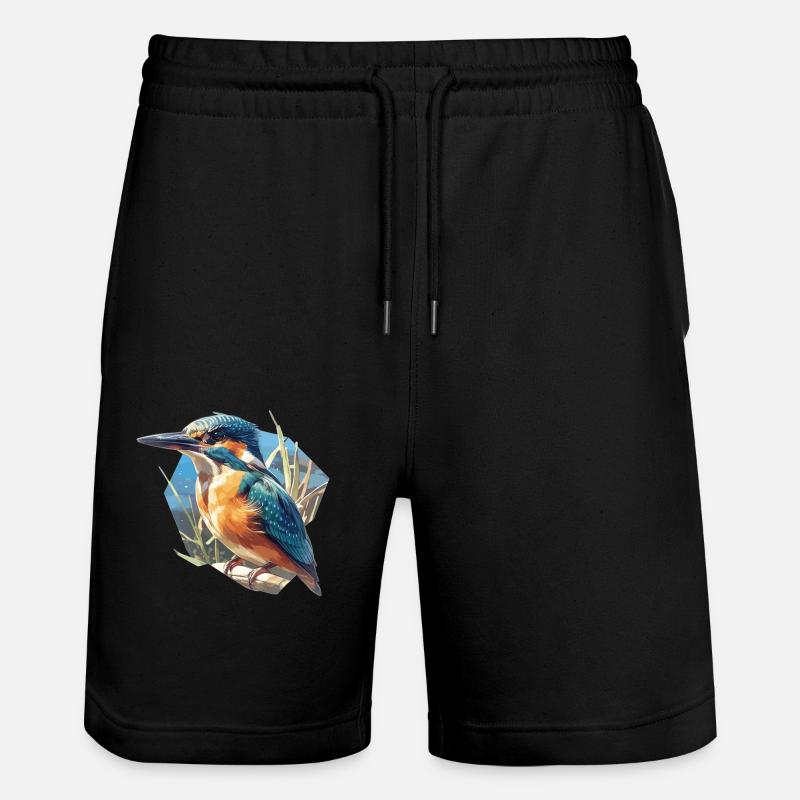 Eisvögel Eisvogel - Stanley/Stella Unisex Bio Joggingshorts Trainer  - Schwarz