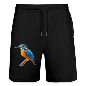 Martin-pêcheur Martin-pêcheur - Short de jogging bio TRAINER Stanley/Stella unisexe - noir - Devant - Nik (191cm) & Marisol (170cm)