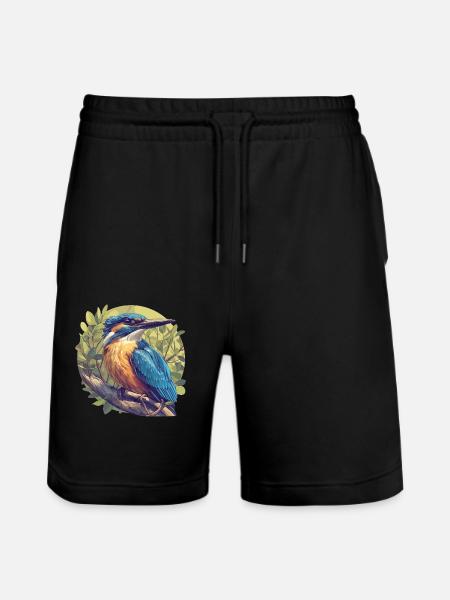 Eisvögel Eisvogel - Stanley/Stella Unisex Bio Joggingshorts Trainer  - Schwarz