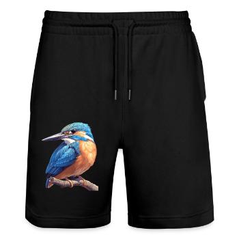 Martin-pêcheur Martin-pêcheur - Short de jogging bio TRAINER Stanley/Stella unisexe - noir - Devant - Nik (191cm) & Marisol (170cm)