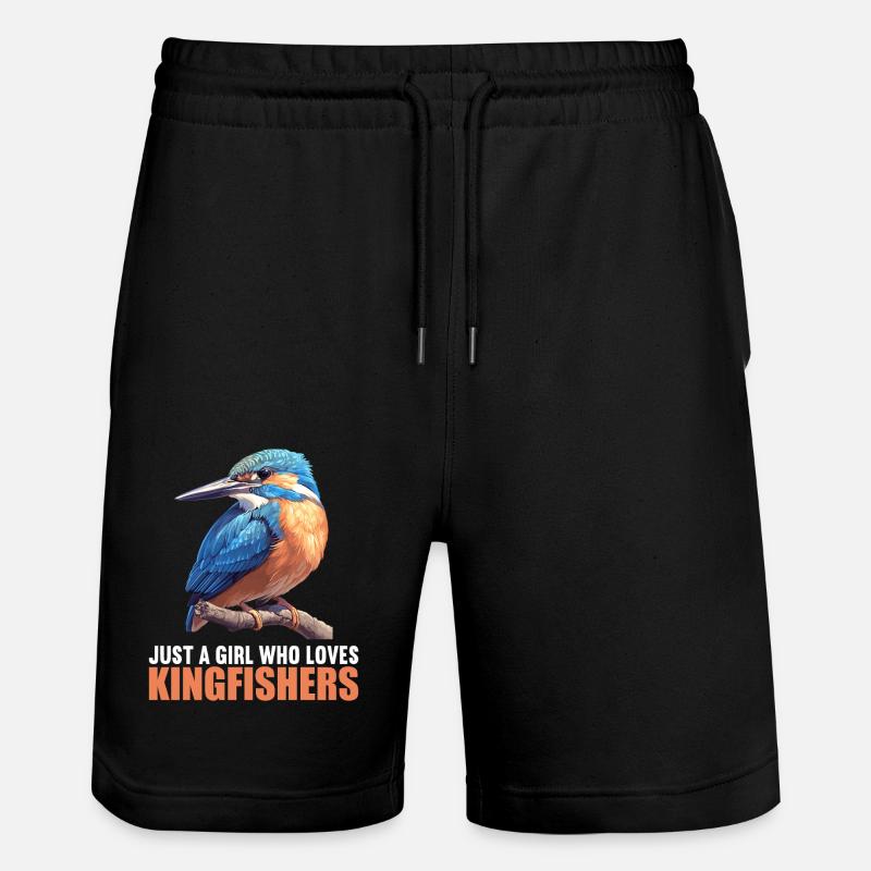 Eisvögel Eisvogel - Stanley/Stella Unisex Bio Joggingshorts Trainer  - Schwarz