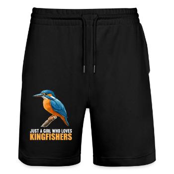 Martin-pêcheur Martin-pêcheur - Short de jogging bio TRAINER Stanley/Stella unisexe - noir - Devant - Nik (191cm) & Marisol (170cm)