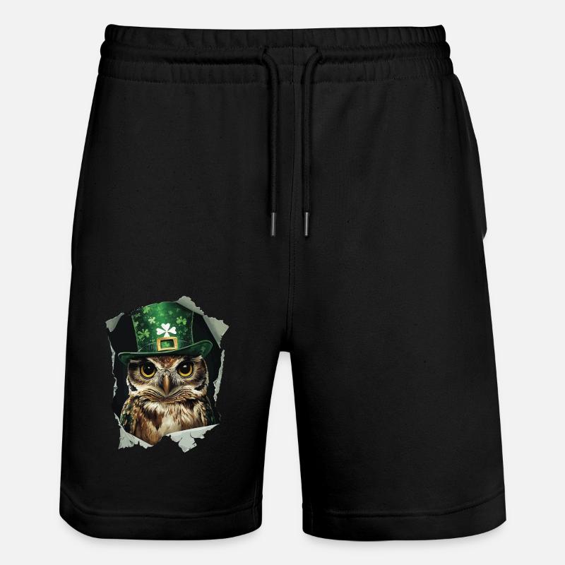 St. Patrick Eule - Stanley/Stella Unisex Bio Joggingshorts Trainer  - Schwarz