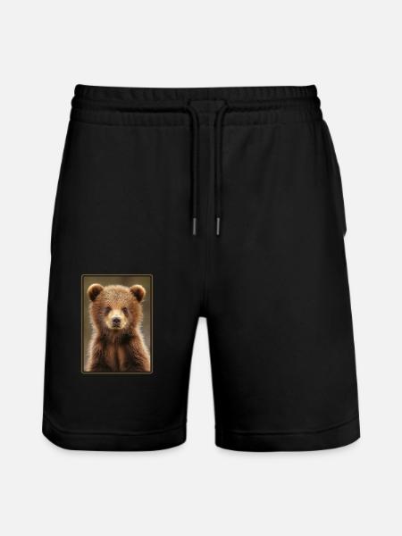 Kodiak Bear Kodiak Bear - Stanley/Stella Trainer Unisex Organic Jogging Shorts - black