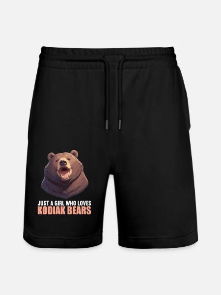 Kodiak Bear Kodiak Bear - Stanley/Stella Trainer Unisex Organic Jogging Shorts - black