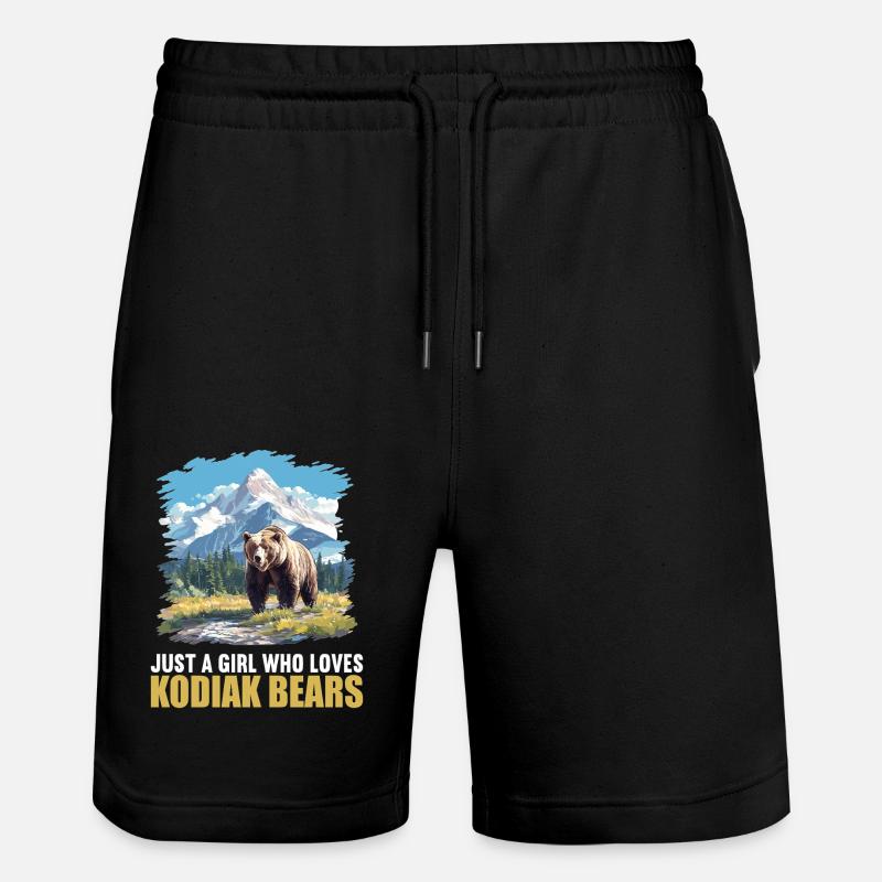 Kodiakbären Kodiakbär - Stanley/Stella Unisex Bio Joggingshorts Trainer  - Schwarz