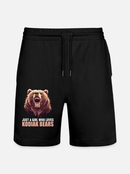 Kodiak Bear Kodiak Bear - Stanley/Stella Trainer Unisex Organic Jogging Shorts - black