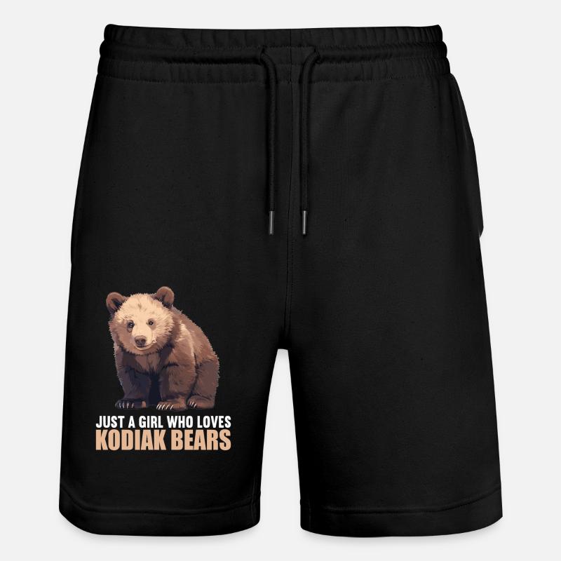 Kodiak Bear Kodiak Bear - Stanley/Stella Trainer Unisex Organic Jogging Shorts - black