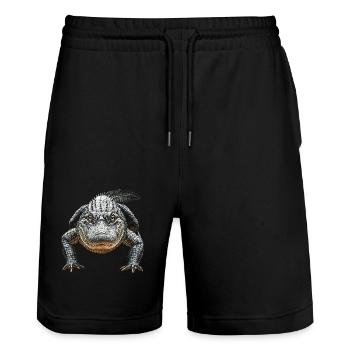 Alligator - Stanley/Stella Unisex Bio Joggingshorts Trainer  - Schwarz - Vorne - Nik (191cm) & Marisol (170cm)