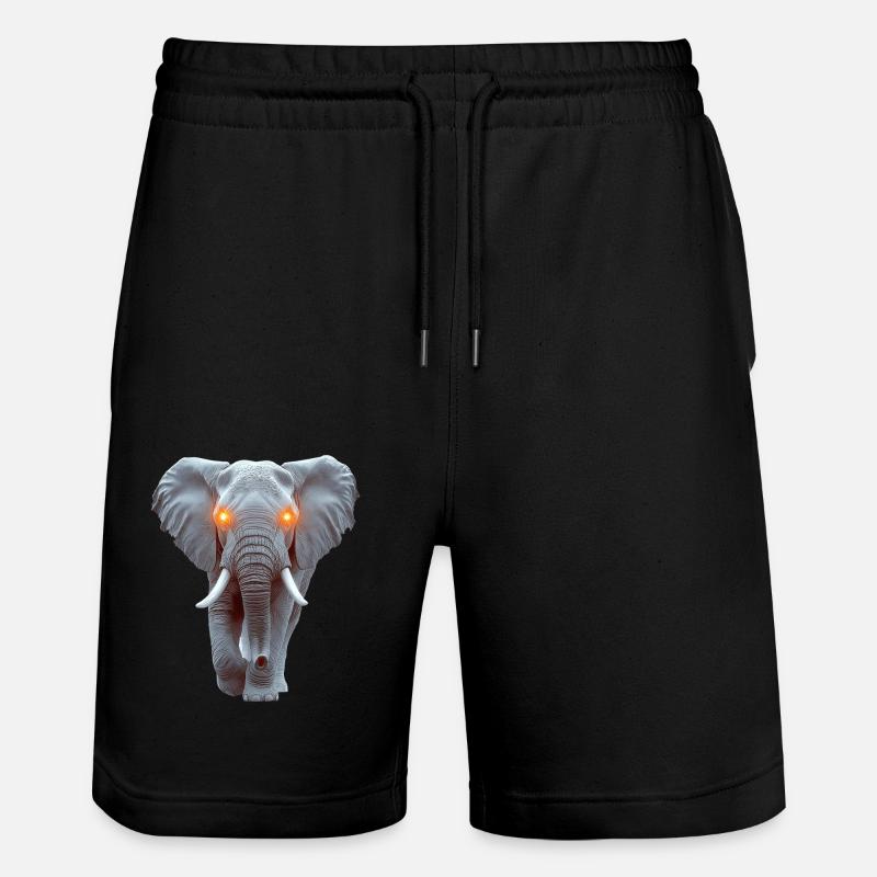 Elefant - Stanley/Stella Unisex Bio Joggingshorts Trainer  - Schwarz