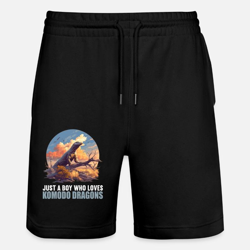 Komodowarane Komodowaran - Stanley/Stella Unisex Bio Joggingshorts Trainer  - Schwarz