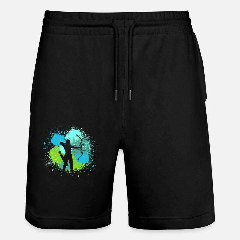 Bogenschütze Bogenschießen - Stanley/Stella Unisex Bio Joggingshorts Trainer - Schwarz