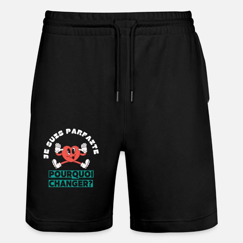 I'm perfect, why change - Stanley/Stella Trainer Unisex Organic Jogging Shorts - black