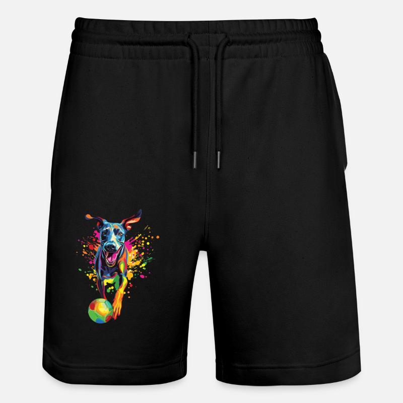 Windhund - Stanley/Stella Unisex Bio Joggingshorts Trainer  - Schwarz