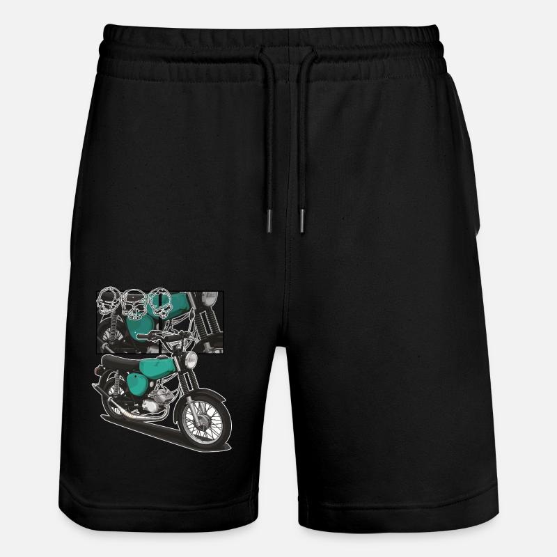 S51 (türkis) // Illustration - Stanley/Stella Unisex Bio Joggingshorts Trainer - Schwarz