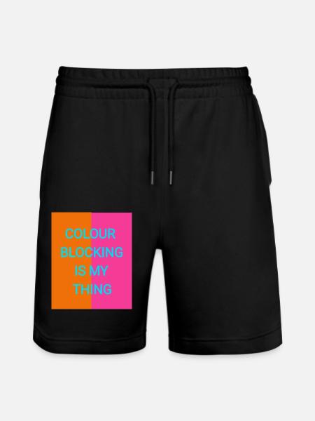 Colours mix - Stanley/Stella Trainer Unisex Organic Jogging Shorts - black