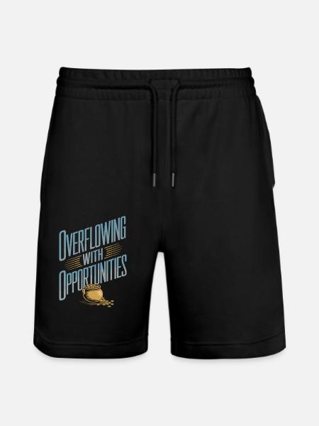 Manifesting Abundance with Possibilities - Stanley/Stella Trainer Unisex Organic Jogging Shorts - black