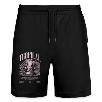 Grenouille arboricole aux yeux rouges Amphibien de la forêt tropicale - Short de jogging bio TRAINER Stanley/Stella unisexe - noir - Devant - Nik (191cm) & Marisol (170cm)