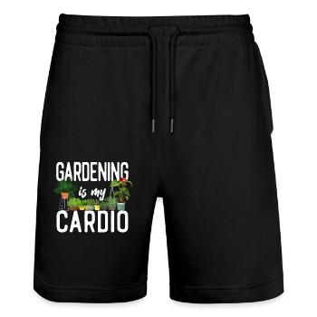 Plant Lover Gardening Gardening Is - Stanley/Stella Trainer Unisex Organic Jogging Shorts - black - Front - Nik (191cm) & Marisol (170cm)