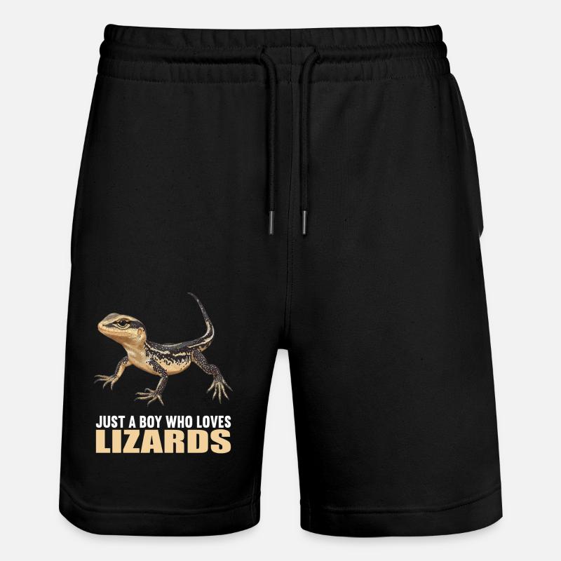 Eidechsen Eidechse - Stanley/Stella Unisex Bio Joggingshorts Trainer  - Schwarz
