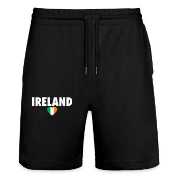 Irlande Irlande Drapeau irlandais Fier Irlandais - Short de jogging bio TRAINER Stanley/Stella unisexe - noir - Devant - Nik (191cm) & Marisol (170cm)