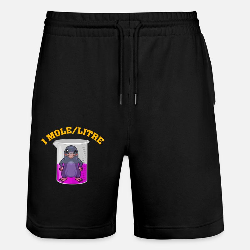 1 Mole/L - Stanley/Stella Trainer Unisex Organic Jogging Shorts - black