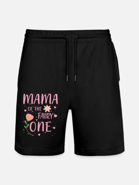 Mama der Fee Eins - Stanley/Stella Unisex Bio Joggingshorts Trainer - Schwarz