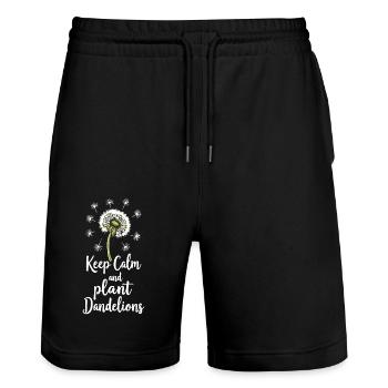 Dandelion Dandelion Lover Floral Floral - Short de jogging bio TRAINER Stanley/Stella unisexe - noir - Devant - Nik (191cm) & Marisol (170cm)