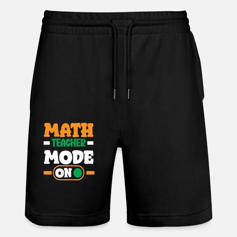 Math Teacher Math Gift - Stanley/Stella Trainer Unisex Organic Jogging Shorts - black