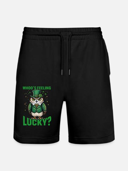 Whoo's feeling Lucky? - Stanley/Stella Trainer Unisex Organic Jogging Shorts - black