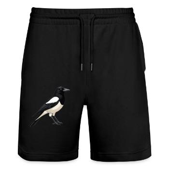 Elstern Elster - Stanley/Stella Unisex Bio Joggingshorts Trainer  - Schwarz - Vorne - Nik (191cm) & Marisol (170cm)