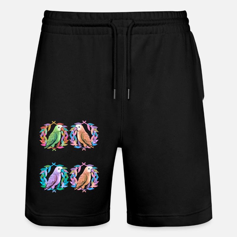 Exotic Birds Bird Parrot Parrots - Stanley/Stella Trainer Unisex Organic Jogging Shorts - black