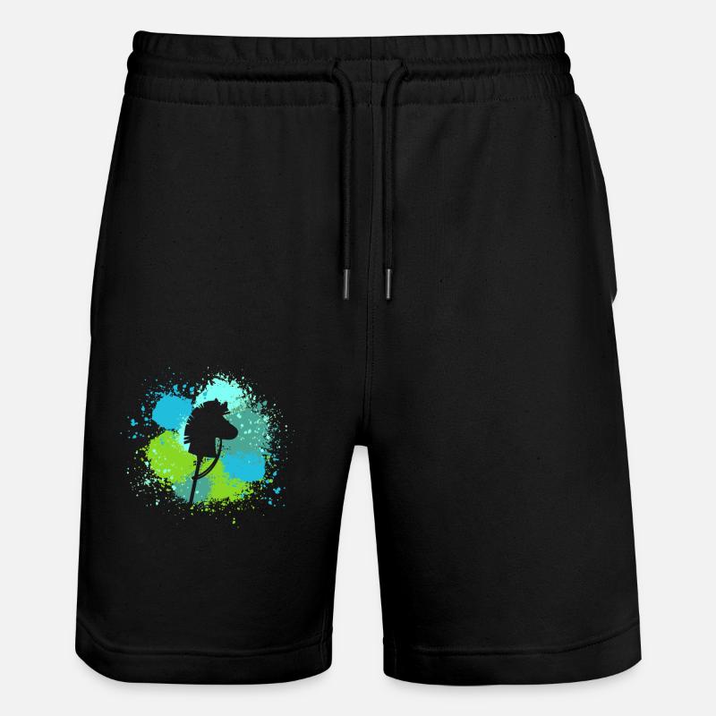 Steckenpferd Hobby Horsing - Stanley/Stella Unisex Bio Joggingshorts Trainer - Schwarz