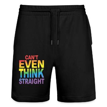 Pride LGBTQ Pride Regenbogen Pride Gay Pride Lgbtq - Stanley/Stella Unisex Bio Joggingshorts Trainer  - Schwarz - Vorne - Nik (191cm) & Marisol (170cm)