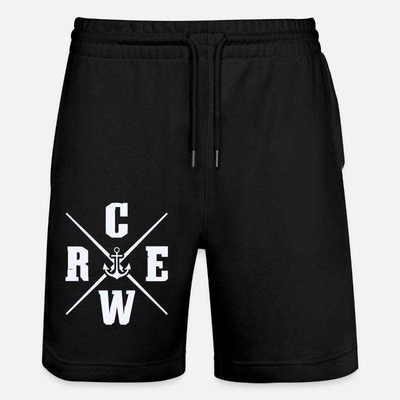 crew anker - Stanley/Stella Unisex Bio Joggingshorts Trainer - Schwarz