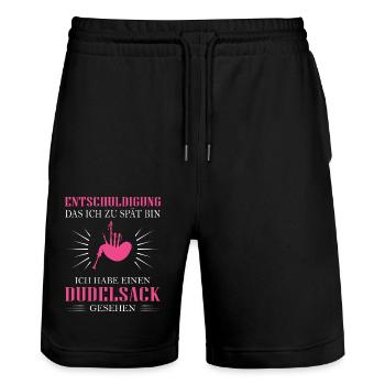 Dudelsackspieler Dudelsack Männer Geschenk - Stanley/Stella Unisex Bio Joggingshorts Trainer  - Schwarz - Vorne - Nik (191cm) & Marisol (170cm)