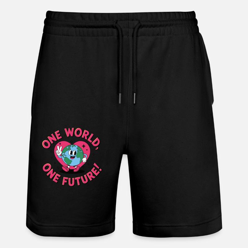 Un monde, un avenir - Short de jogging bio TRAINER Stanley/Stella unisexe - noir